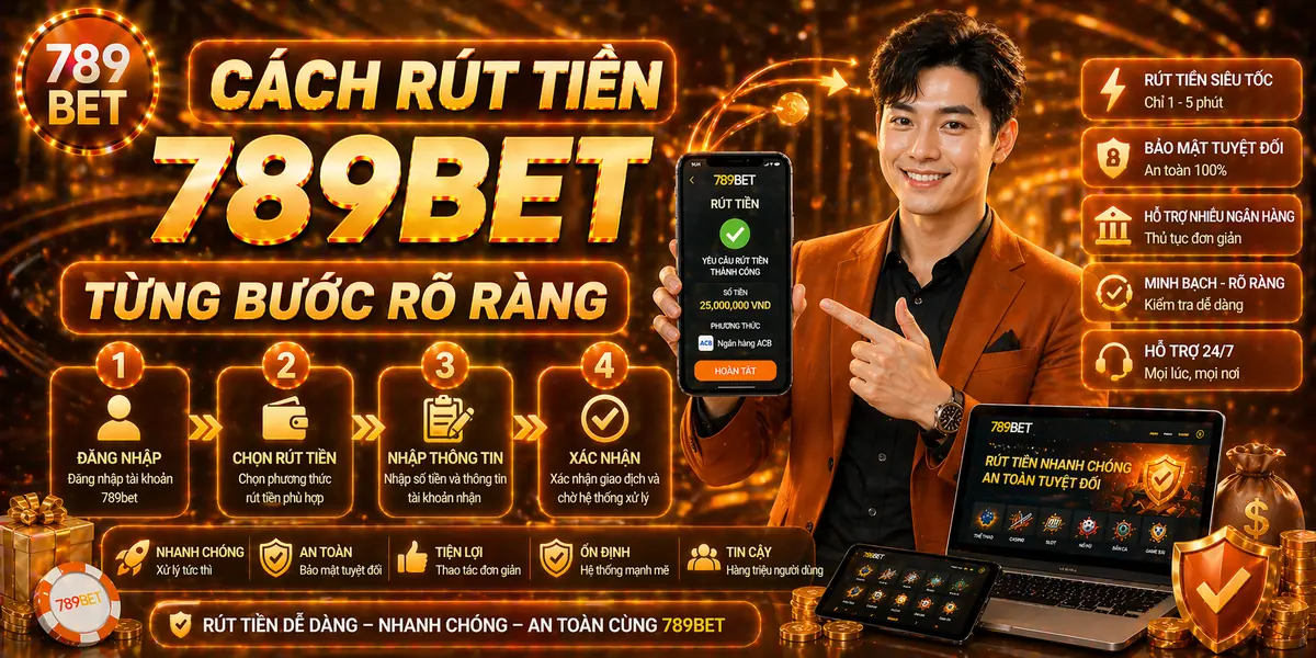 Cách rút tiền 789bet từng bước rõ ràng