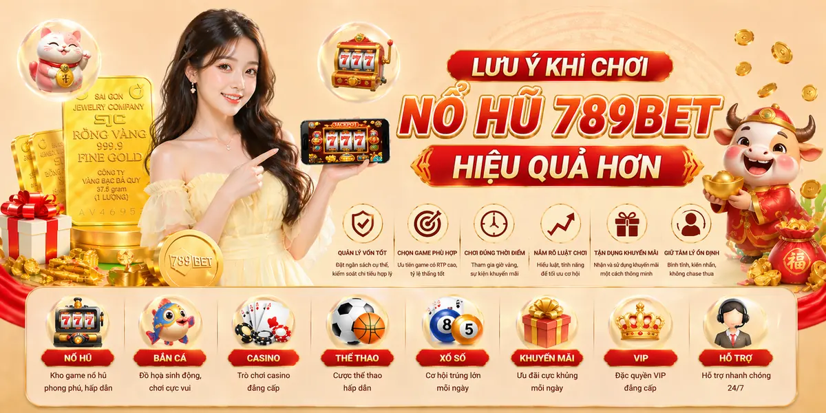 Lưu ý khi chơi nổ hũ 789bet hiệu quả hơn